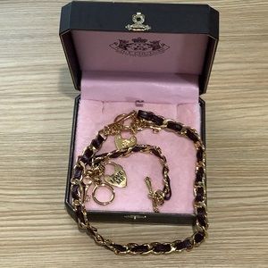 Juicy Couture Charm Necklace and Bracelet Set
